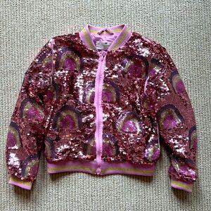 H&M Girls Sequin Rainbow Jacket